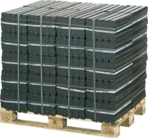 REKORD Braunkohle Briketts auf Palette 40x25kg Bündel, 1000kg Palette / Gluthalter / Nachtbriketts, inklusive EUR-Palette
